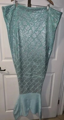 Justice Mermaid Tail Wearable Blanket Sea Green and Silver Sparkle ONE SIZE - Image 1 of 4