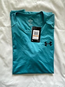 Under Armour Hombre Talla S Azul Estampado Armadura Manga Corta Entrenamiento Fitness Nuevo con Etiquetas - Imagen 1 de 6