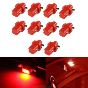 10 piezas T5 B8.5D Rojo LED Velocímetro Medidor Tablero Medidor Panel de Instrumentos Bombillas - Imagen 1 de 8