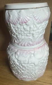 Belleek Ireland Porcelain Bedside Carafe Tumbler Tumble Up Pink Seashell - Picture 1 of 10