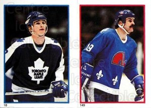 1985-86 O-Pee-Chee Stickers #018-149 Greg Terrion, Alain Cote