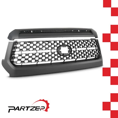 For 2014-2020 Toyota Tundra Matte Black Front Grille & Hood Bulge Molding Set - Изображение 1 из 4