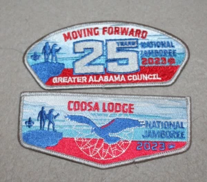 BSA OA LODGE COOSA 50 GREAT ALABAMA COUNCIL 2023 JAMBOREE FLAP CSP SET - Bild 1 von 1