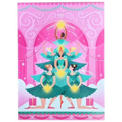 M&S Milk Chocolate Ballerina Advent Calendar 80g Christmas Gift - Image 1 of 2
