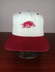 VTG New Era Arkansas Razorbacks Hat Cap Pro Model Fitted 6 7/8 Made In USA EUC - Picture 1 of 6