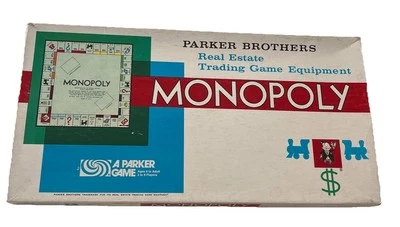 Vintage 1970's Monopoly Parker Brothers Game All Original Kept in Plastic  - Image 1 of 4