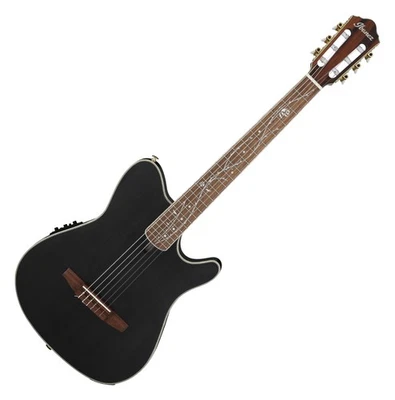 Flache TOD10N-TKF Gitarre von Ibanez in Transparent Black Flat mit Tonabnehmer - Bild 1 von 4