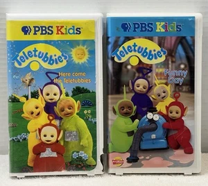 Teletubbies/PBS Kids Lot/2 VHS 1999 Here Come The Teletubbies/Funny Day - Picture 1 of 8