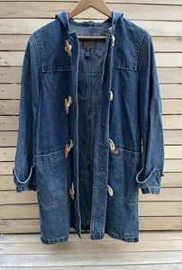 Vintage 90’s Ralph Lauren Jeans Gr. L Hoodie Chore Denim Wood Rope, Made in Hong - Bild 1 von 18