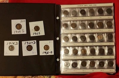 1909 1981 Lincoln Cent Collection Complete Set Missing Only 1909SVDB 192 Coins - Image 1 of 4