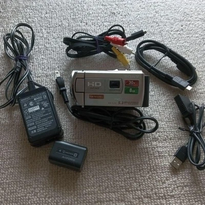 SONY HDR-PJ210 Handycam Silver Video Camera Camcorder 8GB japan [used, tested] - Image 1 of 4