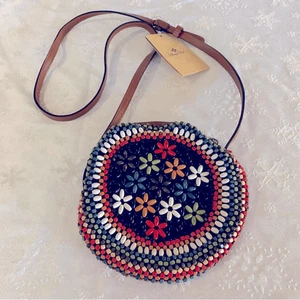 Nuevo con etiquetas Bolso Bandolera Patricia Nash Multicolor Correa de Cuero con Cuentas Precioso - Imagen 1 de 8