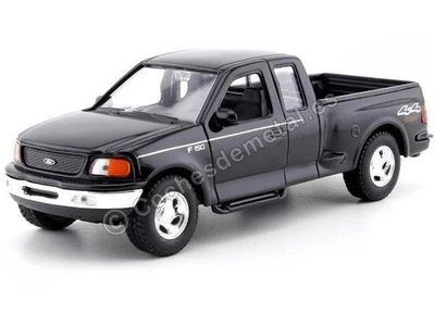 1999 Ford F150 Flareside Supercab Pickup Negro 1:24 Welly 29396 - Photo 1/4