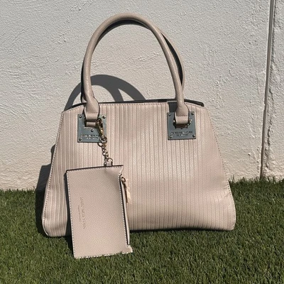 Marc New York Andrew Marc Handbag Purse Double Handles Lt Taupe w/ gold hardware - Image 1 of 4