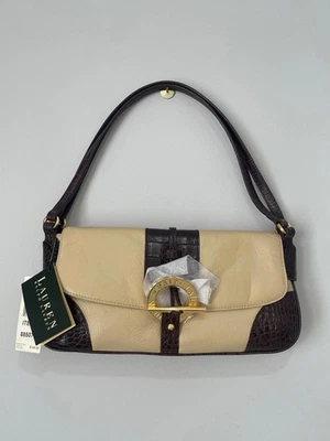 Vintage Ralph Lauren Purse Shoulder Clutch Bag Sand 934FLP Y2K NEW READ - Image 1 of 4