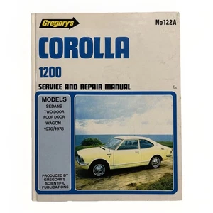 Gregory's Toyota Corolla 1200 Sedan Wagon 1970 -1978 Service Repair Manual - Picture 1 of 5