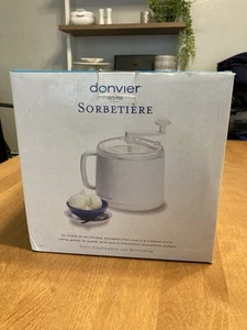 Donvier Manual Ice Cream Maker, 1-Quart, White New Harry And David - Picture 1 of 18