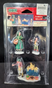 Juego de 3 estatuillas vendedor de pavo colección Lemax Village 92295 1999 nuevas en caja - Imagen 1 de 8