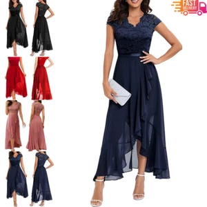 Damen Festliche Kleider Spitze Brautjungfer Hochzeit Langes Abend Ball Kleid - Bild 1 von 15