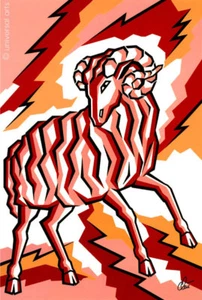 JACQUELINE DITT - Aries signo zodiacal (otros i.Shop) postal con sobre - Imagen 1 de 3