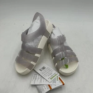 Crocs Isabella Sandals Little Big Kid's K MTG, Size 3, Mystic Glitter - Picture 1 of 8