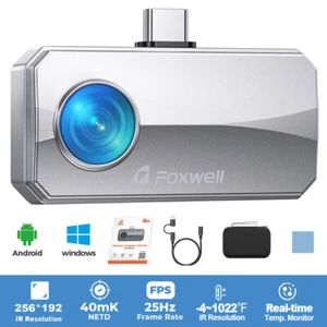 FOXWELL RT100 25Hz Reframe Rate Thermal Imaging Camera for USB-Type C Android UK - Picture 1 of 9