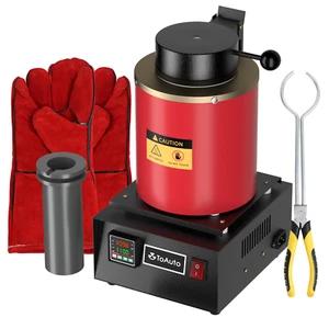 TOAUTO 3KG Goldschmelzofen Elektroschmelze zum Schmelzen Silber Kupfer Aluminium - Bild 1 von 10