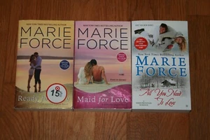 Lot 3 book Marie Force Ready for Love Maid Gansett Island All You Need Is Love - Picture 1 of 2