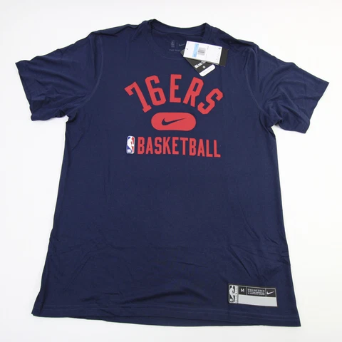 Philadelphia 76ers Nike NBA Authentics Dri-Fit Short Sleeve Shirt Men's New Cover