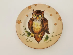 Halloween owl serving dinner plate Dario Farrucci Designs handpainted - Picture 1 of 9