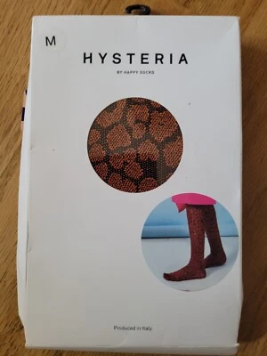 Meia-calça feminina HYSTERIA by HAPPY SOCKS Sophia Sissop59-2000, laranja tamanho M - Imagem 1 de 4