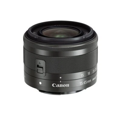 Lente intercambiable Canon EF-M15-45 mm F3,5-6,3 IS STM grafito negro nuevo Foto 1 de 4