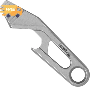 Keychain Bottle Opener Gray Multi Tool with Pry Bar & Screwdriver Fits Key Ring - Picture 1 of 7