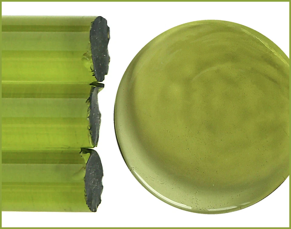 Olivgrün (5/6mm) Transparente Glasstangen - Effetre T025M