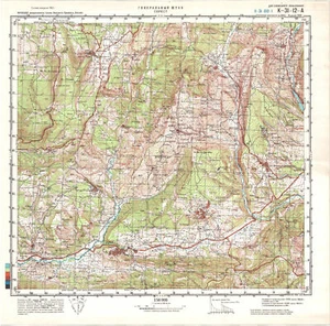 Mapa topográfico militar soviético ruso - CERESTE (Francia, Alpes de H.-Provenza) - Imagen 1 de 4