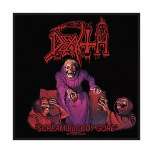 DEATH SCREAM BLOODY GORE NÄHEN AUF GEWEBTEN AUFNÄHER OFFIZIELL LIZENZIERT - Bild 1 von 6