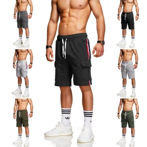 Herren Sweatshorts Kurze Hose Sporthose Jogginghose Trainingshose Freizeit Short - Bild 1 von 19