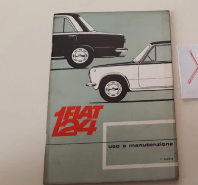 Libretto uso e manutenzione Fiat 124 7^ settima edizione originale de 1967 circa - Immagine 1 di 4