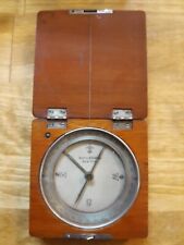 Antique Keuffel & Esser Co New York Compass Functional In Mahogany Case (1900s)