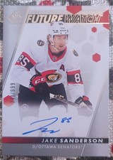 2022-23 UD SP Authentic Jake Sanderson Future Watch Auto RC 271/999 Senators
