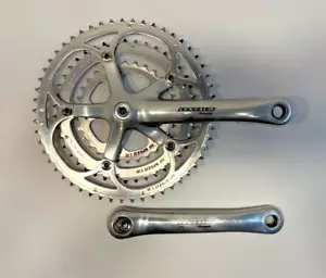 Juego de bielas triples Campagnolo Centaur 175 mm 53/42/30 10 velocidades de aluminio plateado EXCELENTE - Imagen 1 de 6