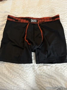 SAXX Red Men's Sport Mesh Boxer Brief Fly Underwear, Size Medium - Picture 1 of 3