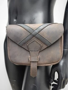 Medieval Leather Belt Bag Pouch LARP Renaissance Cosplay Costume Accessory - Picture 1 of 6