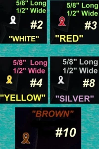 Cancer Ribbon LAPEL TACK Awareness White Red Yellow Silver Brown Heart Jewelry - Picture 1 of 22