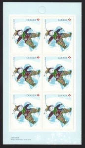 CHRISTMAS - SNOW ANGEL = FRONT Booklet Page of 6 stamps = Canada 2008 #2293a MNH - Picture 1 of 2