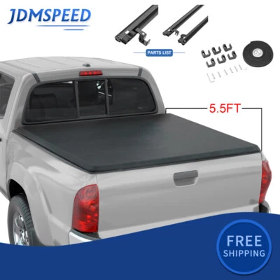 5.5FT Vinyl Roll Up Tonneau Cover For 2007-2021 Toyota Tundra CrewMax Short Bed  Foto 1 de 4