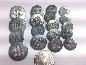 Nuevo lote de botones de metal plateado/níquel 5/8, 11/16, 13/16, 7/8 pulgadas #S 39 - Imagen 1 de 1