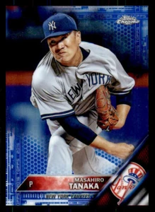2016 Topps Chrome Blue Refractor #5 Masahiro Tanaka Yankees #/150 (ref 30219) - Picture 1 of 2