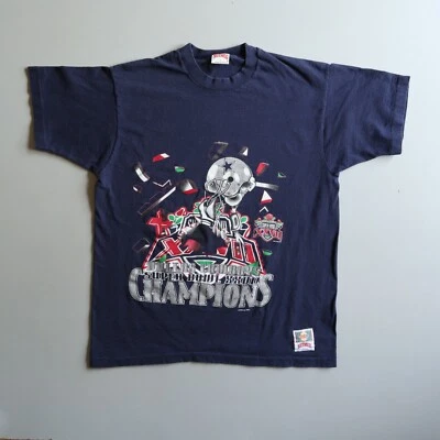 Vintage Dallas Cowboys Super bowl Champions T Shirt Single stitch Nutmeg XL - Image 1 of 4