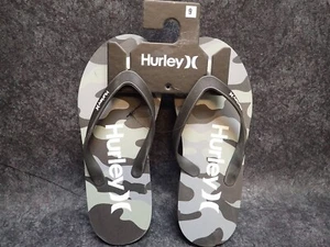 Hurley Men's Flip-Flop Sandals Grey/Black Camo 9 NEW (HU1) - Picture 1 of 3